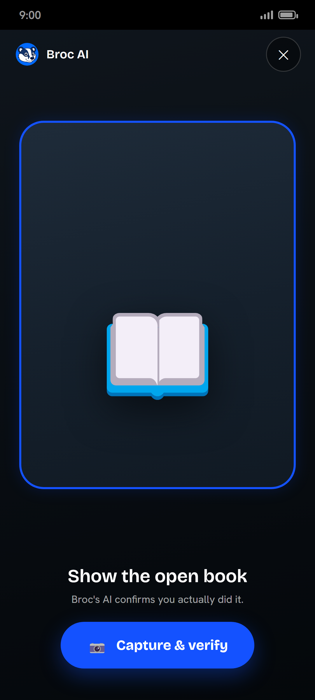 Broc can verify a completed workout photo before unlocking selected apps.